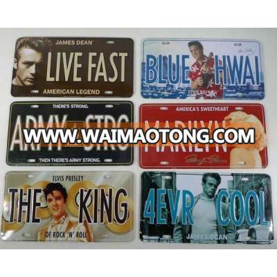 custom embossed metal or plastic License plate